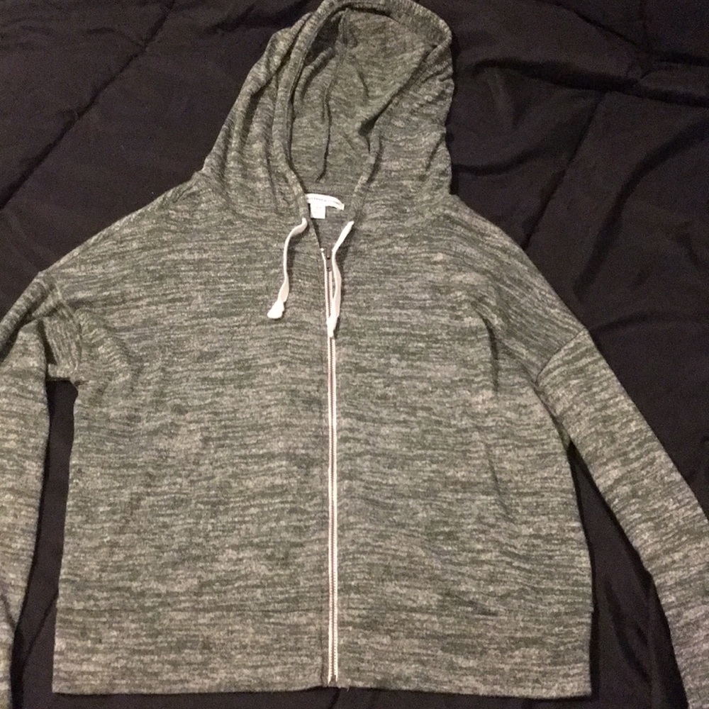american eagle army green zip up